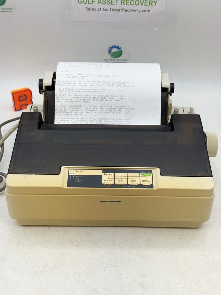 Furuno PP-520 GMDSS Printer Unit w/ Power Cable (Used)