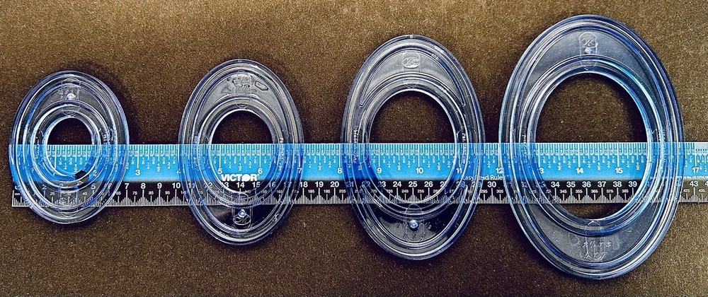 Creative Memories Custom Cutting System Patterns Templates Circles & Ovals 7pc