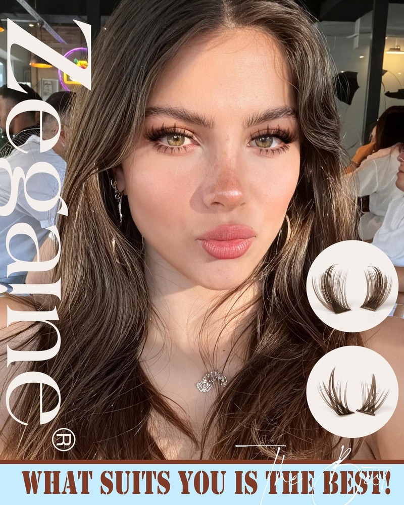 Brown Lash Clusters With Spikes Bottom Eyelash Wispy Cluster