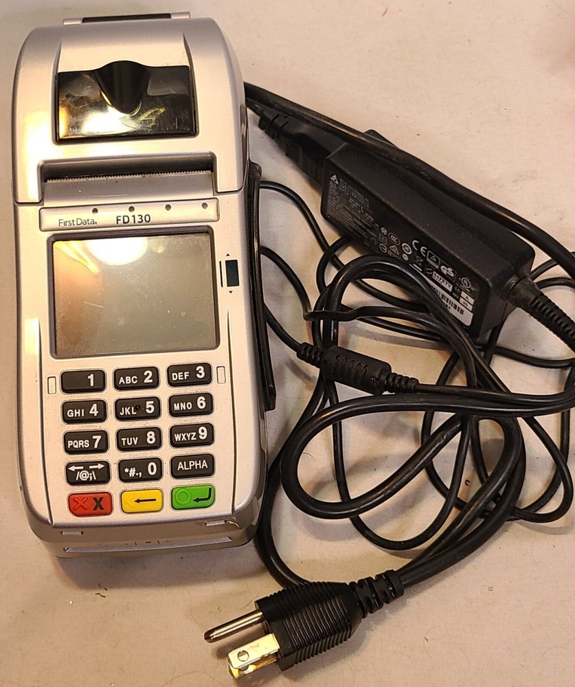 First Data FD130 Terminal Merchant Credit Card Machine Printer