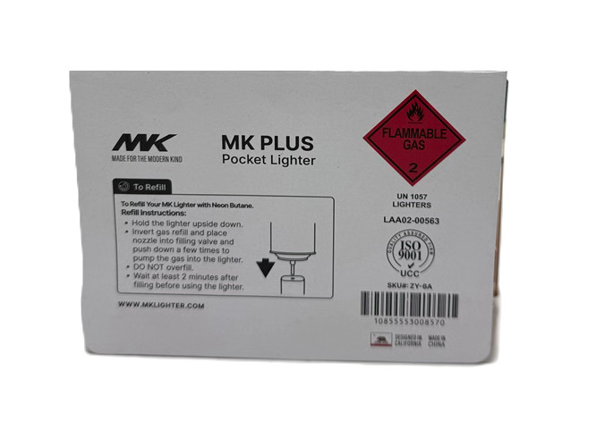 10 Ct MK Plus Five Assorted Color Refillable Lighters (008570)