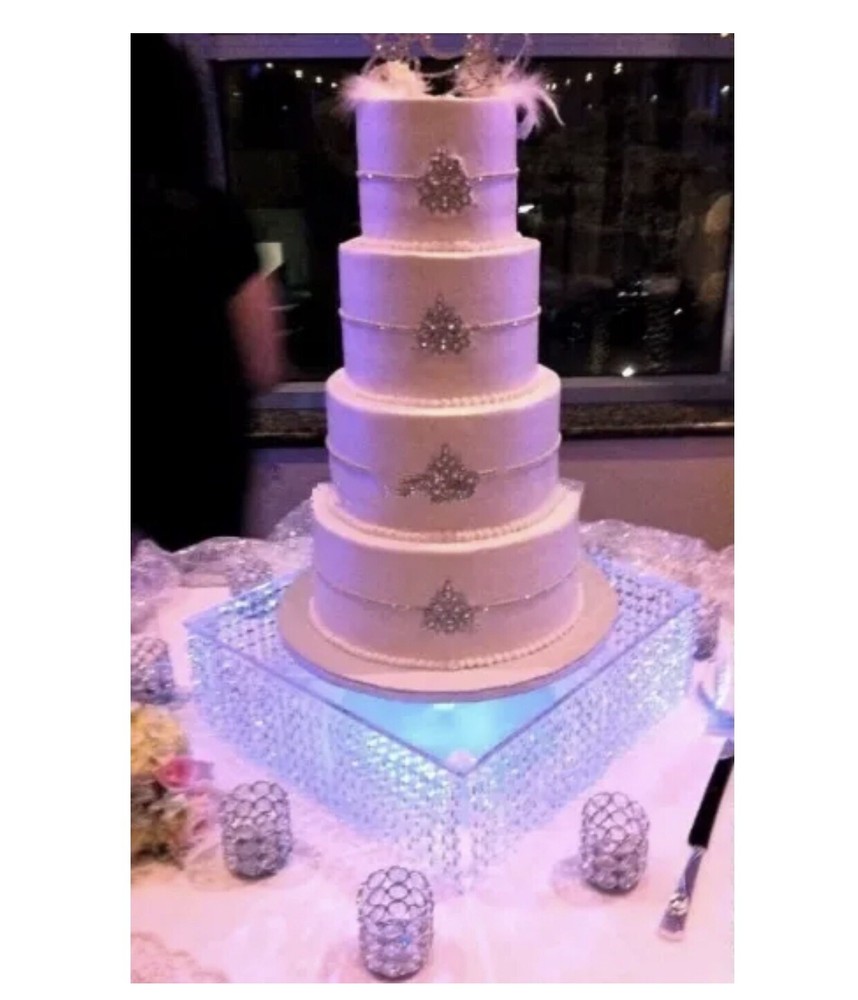 Square Wedding Cake Stand With Led Light