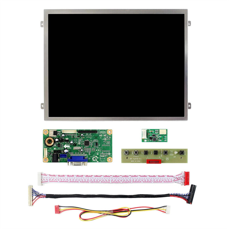 10.4inch IPS LCD Screen 1024x768 Display Panel with VGA+DVI LCD Controller Board
