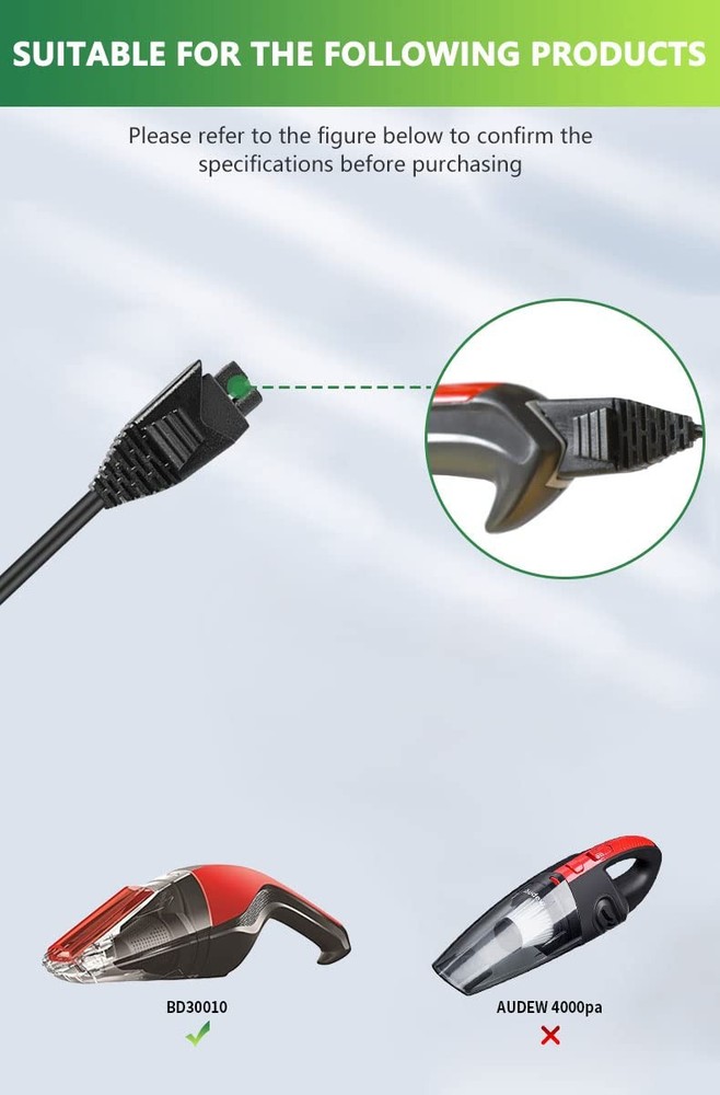 Czepa 8V Charger for Dirt Devil Quick Flip Replacement Black