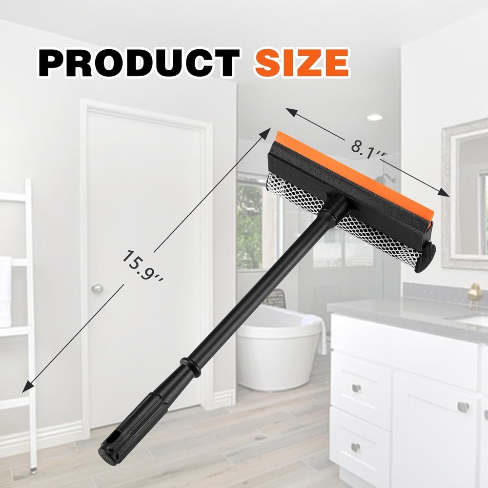 Window Squeegee for Cleaning, Window Cleaner Tool for Car Windshield 2 in 1
