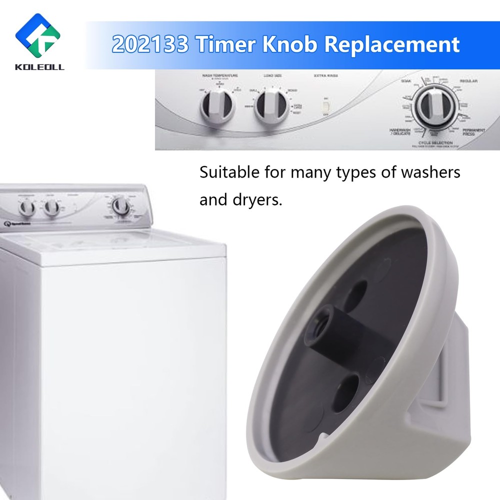 2PC 202133 Timer Knob Compatible with Speed Queen Washer Replace AP5183626 20249