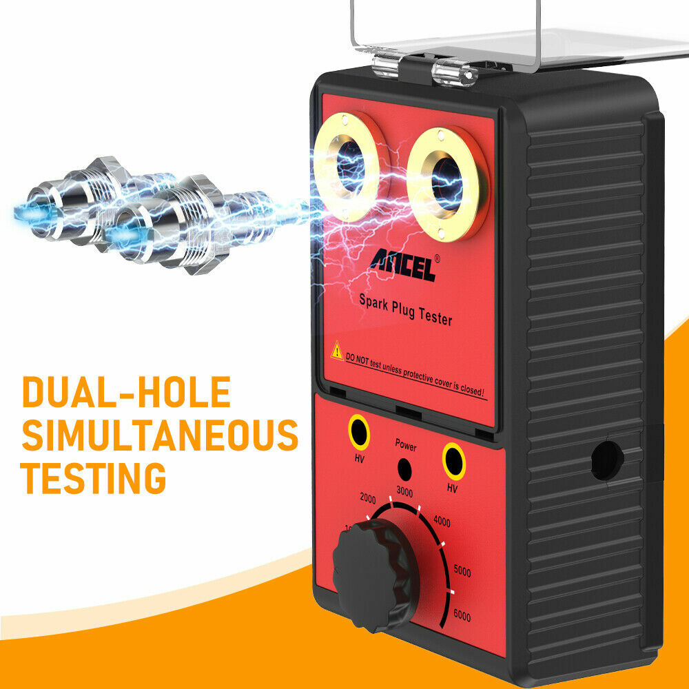 ANCEL Spark Plug Tester Dual Hole Diagnostic Tool Gasoline Car Ignition Analyzer