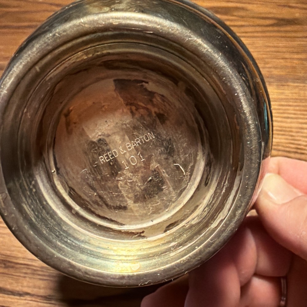 Reed & Barton #101 Silver-Plated Bowl, Red