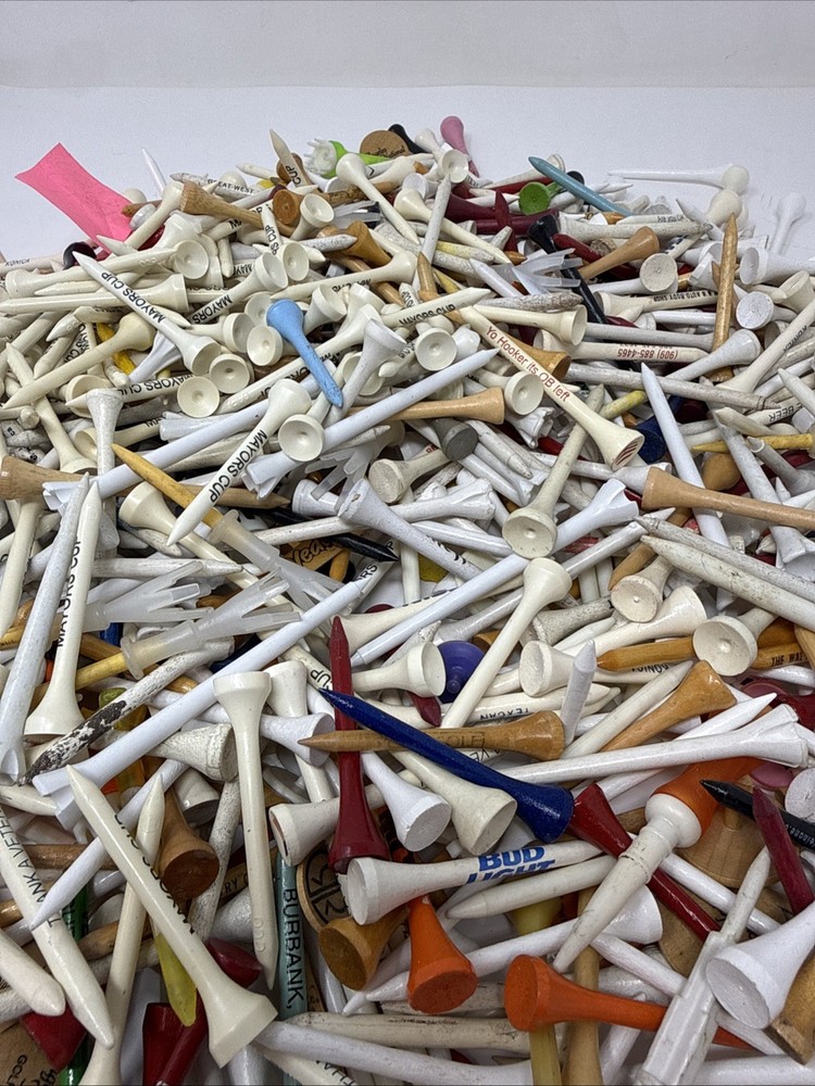 2 LB Bulk Mixed Golf Tees Lot – Assorted Colors & Sizes