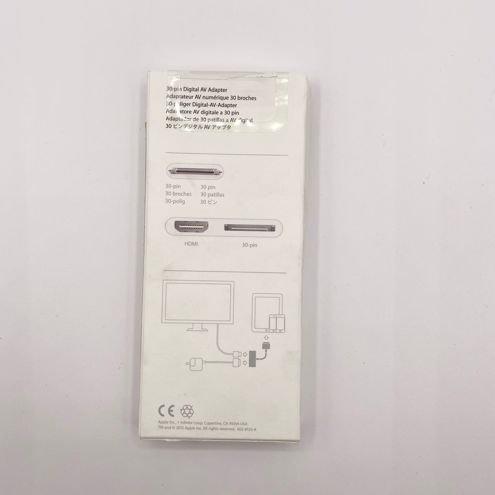 Original APPLE 30-Pin AV Adapter Pre-Owned Authentic