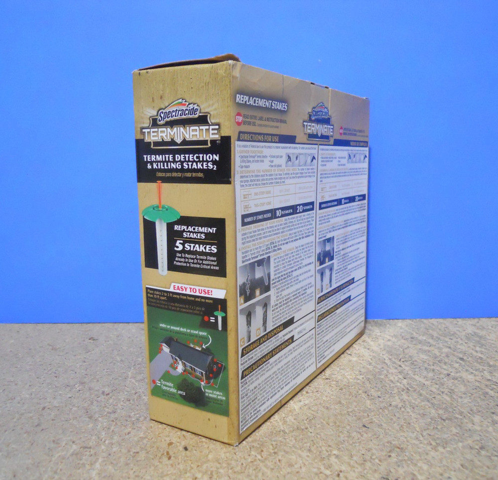 Spectracide Terminate Termite Detection & Killing Replacement Stakes 5 Count New