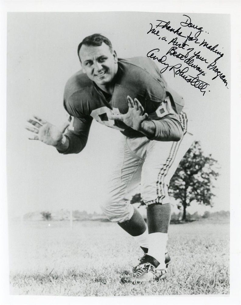 Andy Robustelli - Signed B&W Vintage Photograph