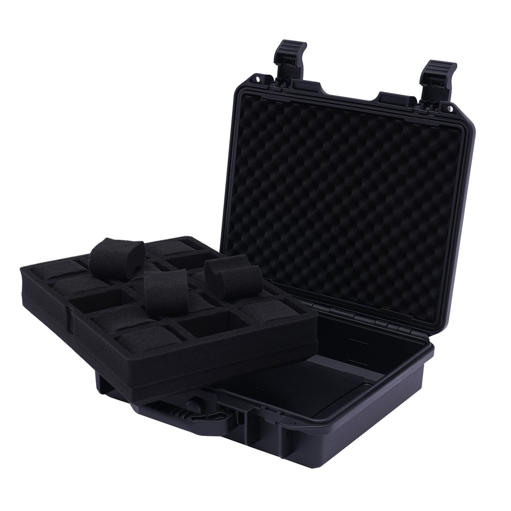 15 Slots Waterproof Plastic Suitcase Display Storage Case Watch Storage Box Case