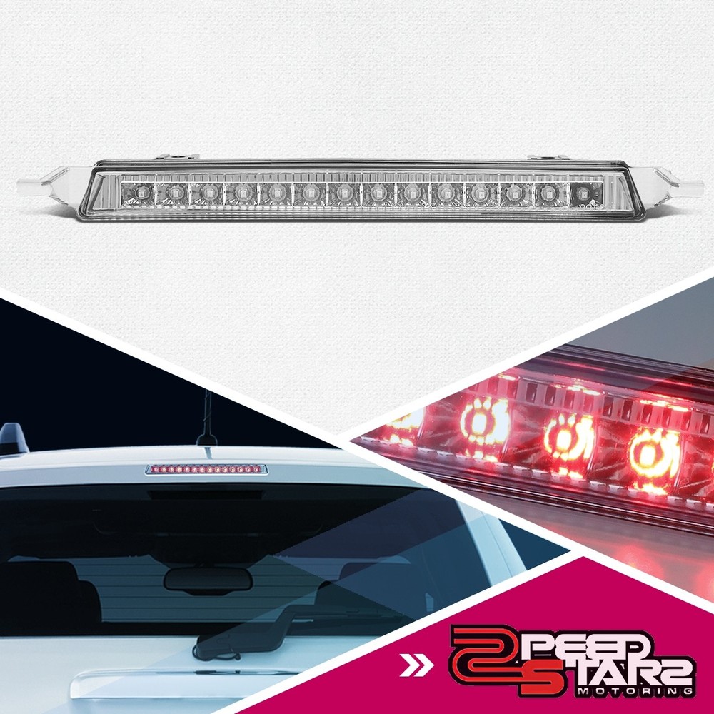 HIGH MOUNT LED THIRD 3RD TAIL BRAKE LIGHT CHROME FOR 2009-2017 TRAVERSE ACADIA