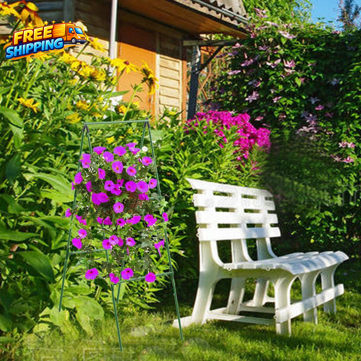 Garden Cucumber Trellis for Climbing Plants Outdoor, 47X16 Inch a Frame Cucumber