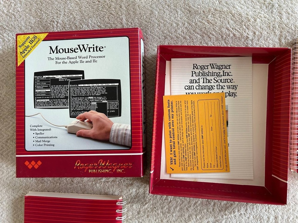 Macintosh MouseWrite Word Processor for Apple IIc IIGS IIe. Software 1985-86 #1