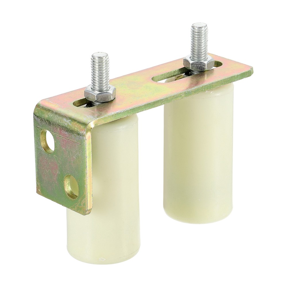 1Set Slide Gate Guide Roller 3.9" Adjustable Nylon Rollers with Bracket, White