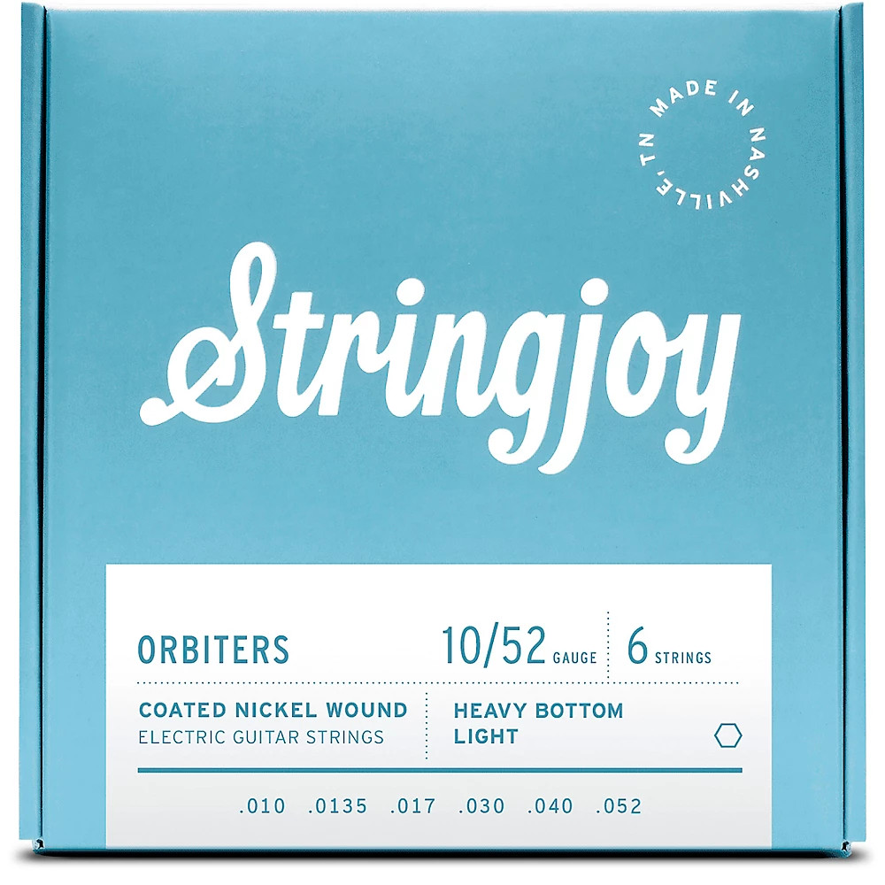 Stringjoy Orbiters Coated Nickel Wound Electric Guitar Strings 10 - 52