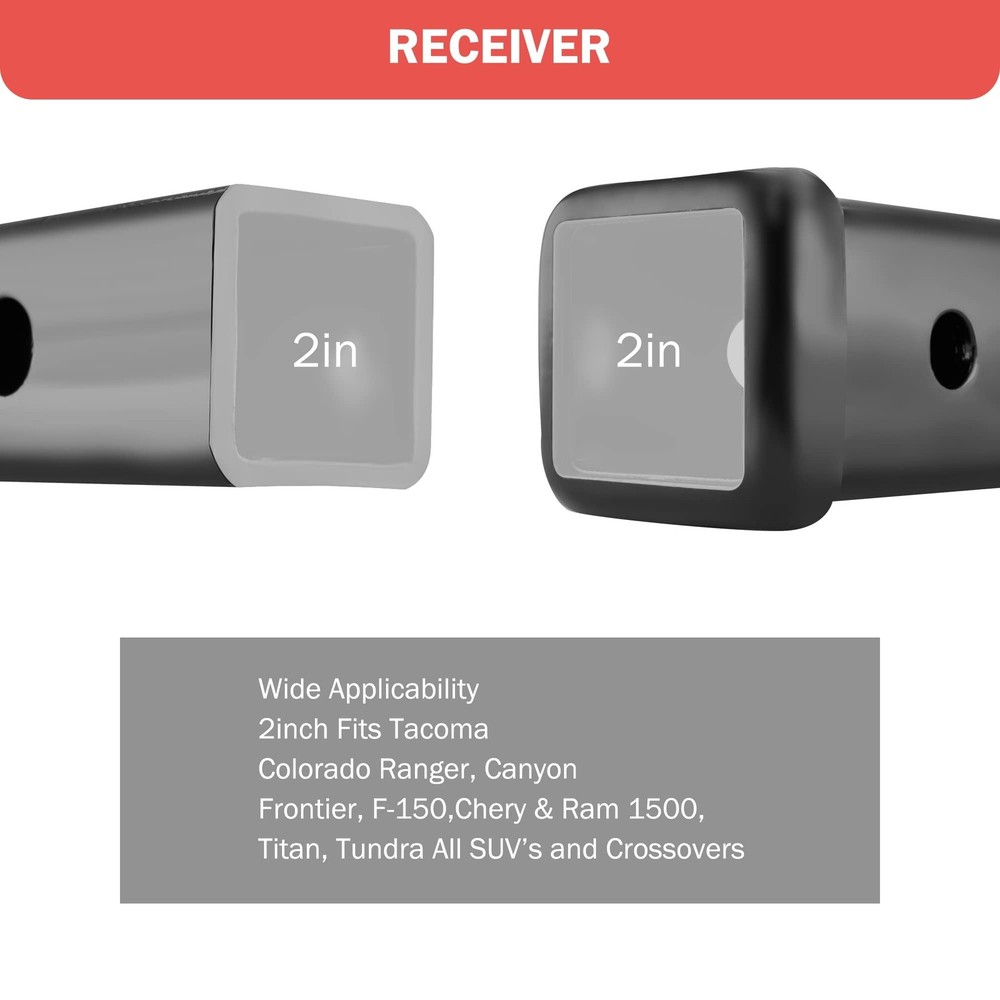 OPENROAD Adjustable Trailer Hitch Ball Mount - 1, Silver