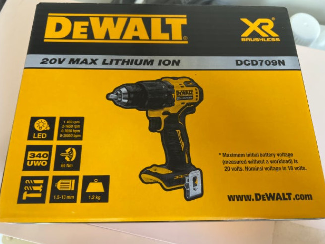 DEWALT Cordless Compact Hammer Drill Driver 20V MAX Bare Tool DCD709N
