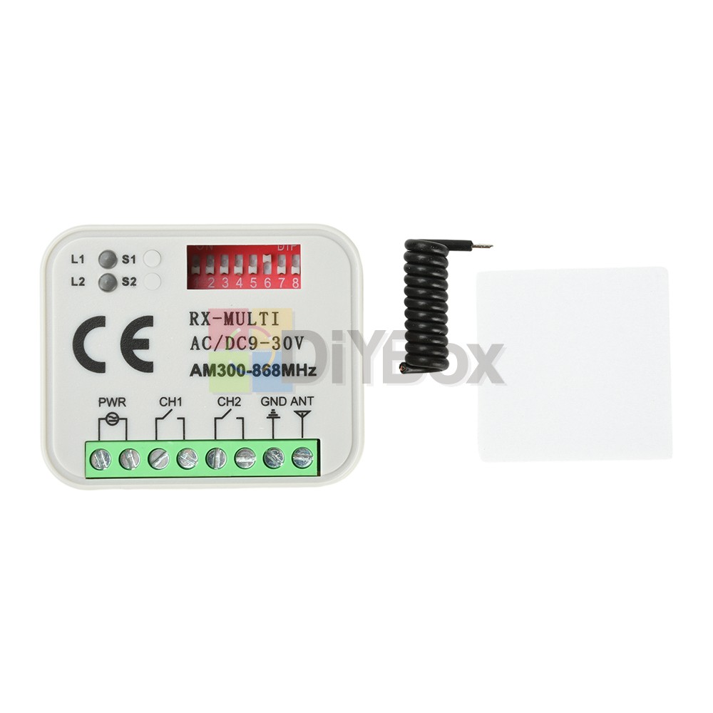 Universal 300-868MHz Multi-Frequency Receiver Switch Controller AC/DC On/Off