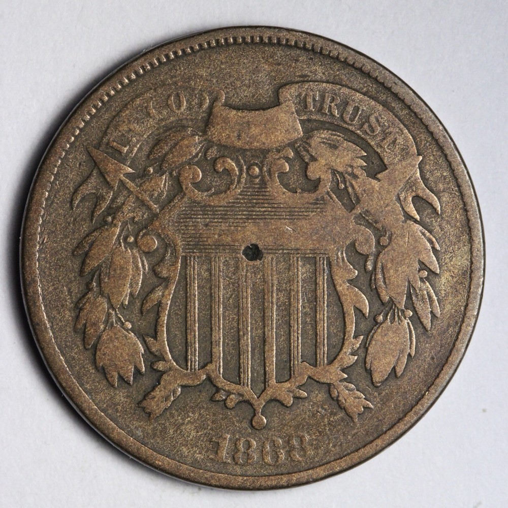 1868 Two Cent Piece VG E210 ZCA
