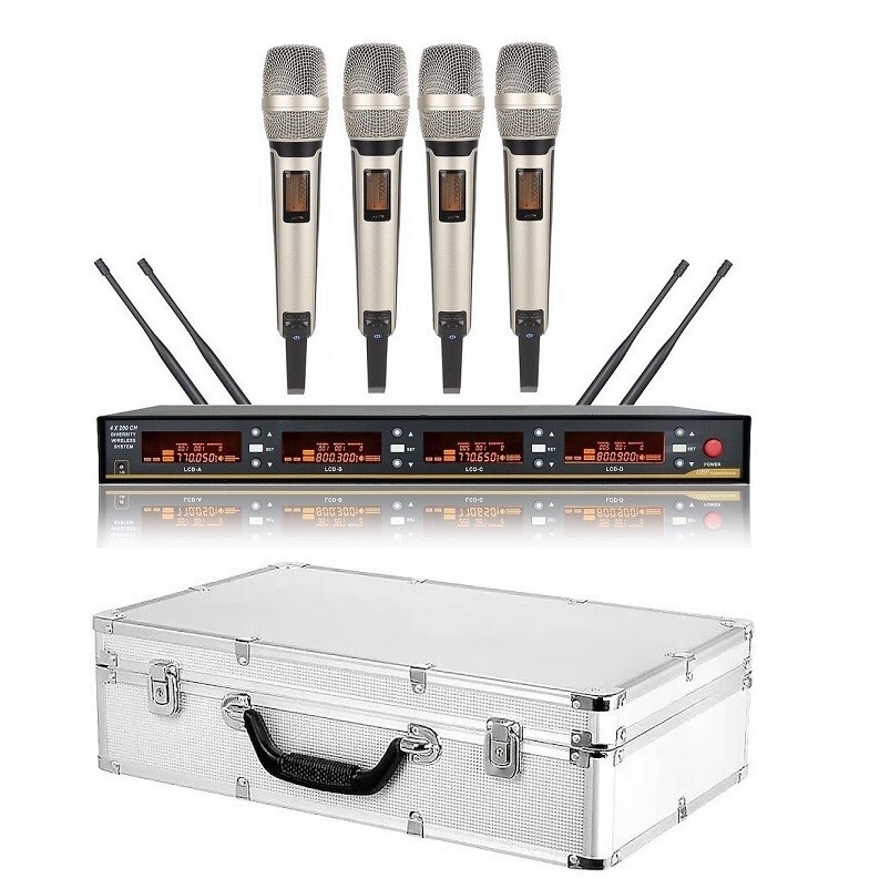 Wireless Microphone System UHF SKM 9000 Handheld Dynamic mics with Carrying Case