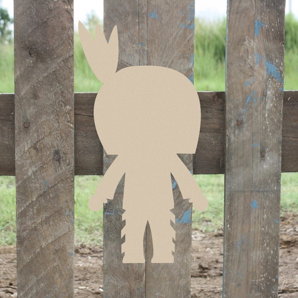 Wooden Apache Boy Shape, Wood Apache Boy Cutout, Wall Art, Paintable Apache
