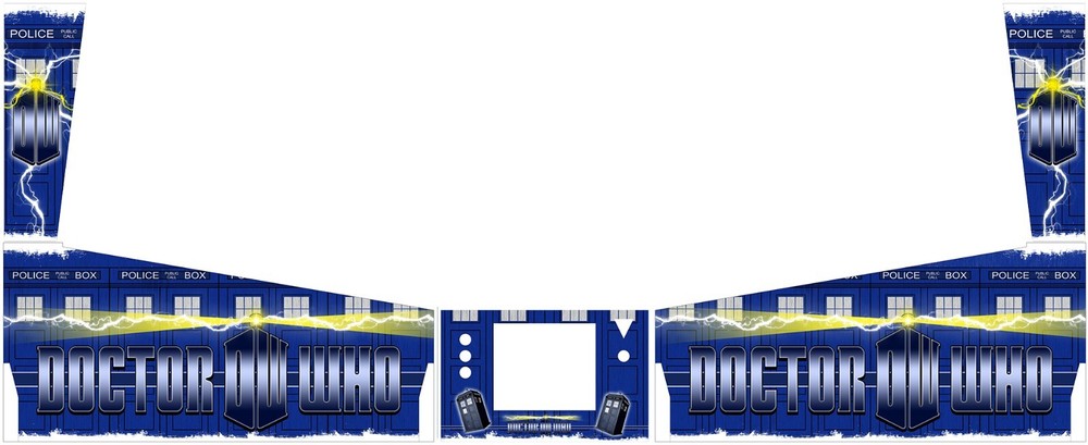Bally DR WHO Pinball Machine Custom Cabinet Decal Set