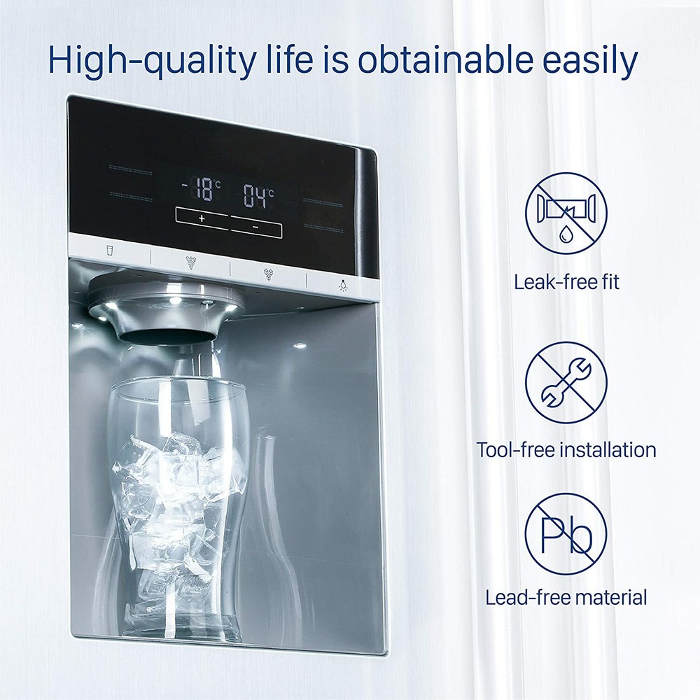 Waterdrop WF1CB Refrigerator Filter, Replacement for WF1CB, WFCB, RG100, 3 Pack