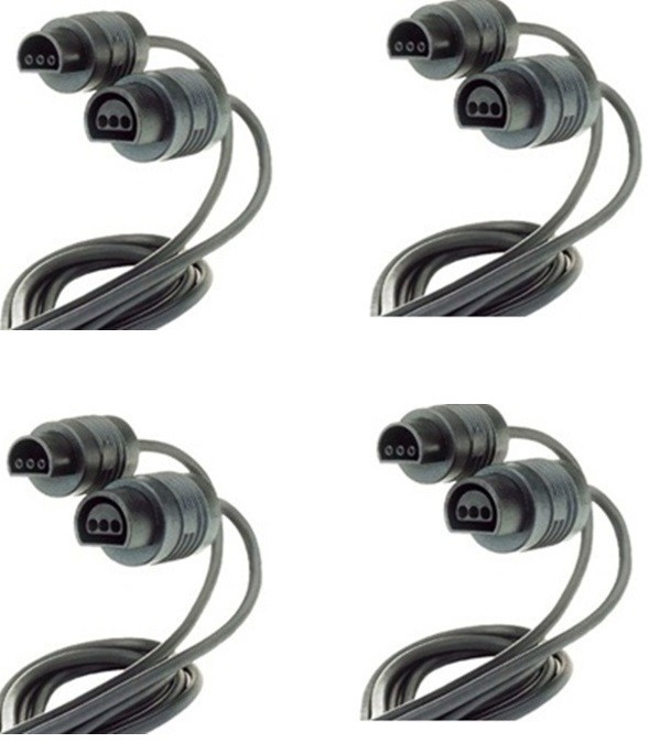 4 NEW N64 6 FOOT EXTENSION CABLE CORDS FOR NINTENDO 64 CONTROLLER CONTROL PAD