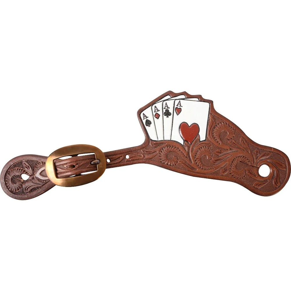 Martin Saddlery Tombstone Spur Straps - Card Suite Tooling