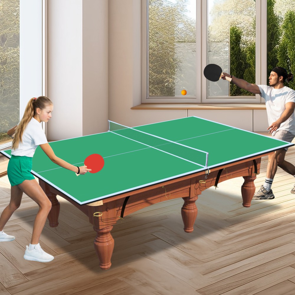 Foldable Ping Pong Table Top for Indoor Games 8.5ft Green Conversion Surface