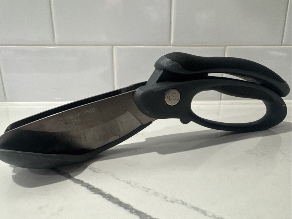 Pampered Chef Salad Chopper Double Bladed Cutting Scissors Shears Grey Kitchen