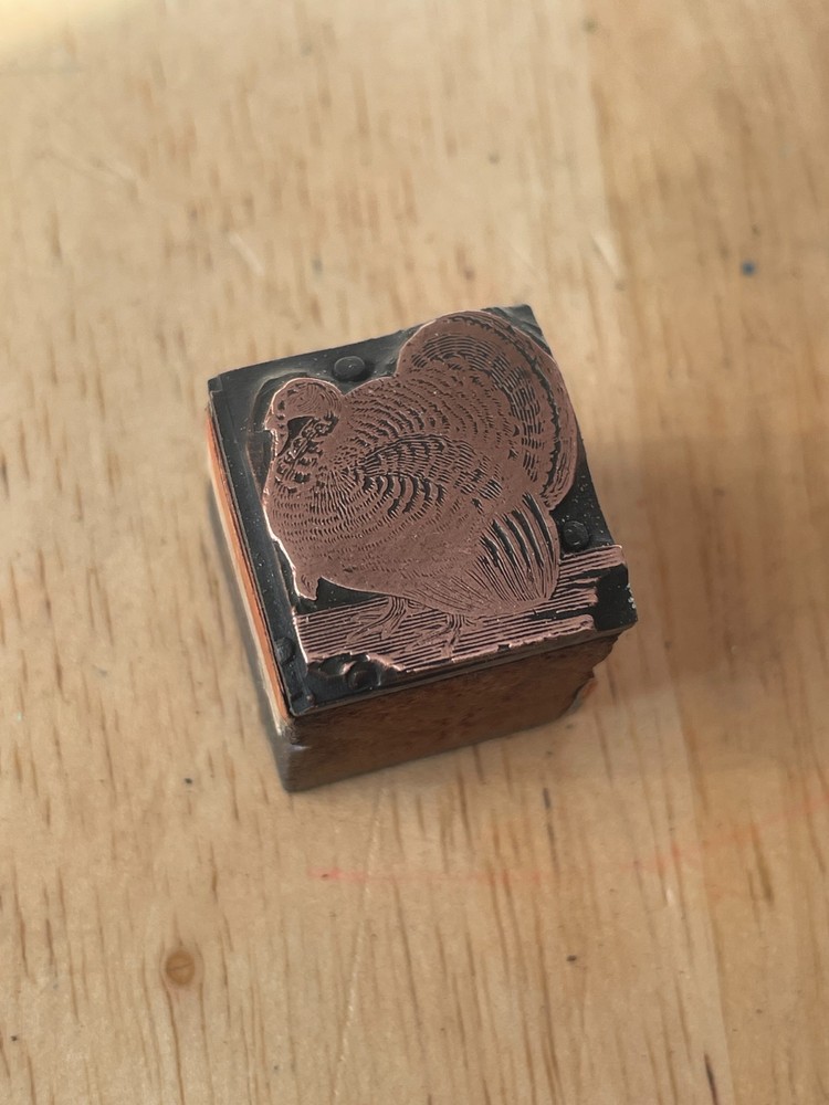 Printing Letterpress Printers Block Turkey Copper (344)