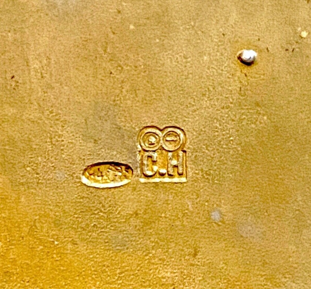 Imperial Russian Silver Cigarette Case With 14k Gold Application Circa 1899-1908