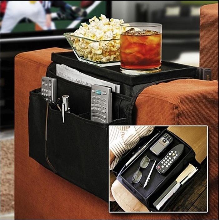 2 pack Couch Buddy Remote Control Holder Sofa Arm Rest Organizer Caddy