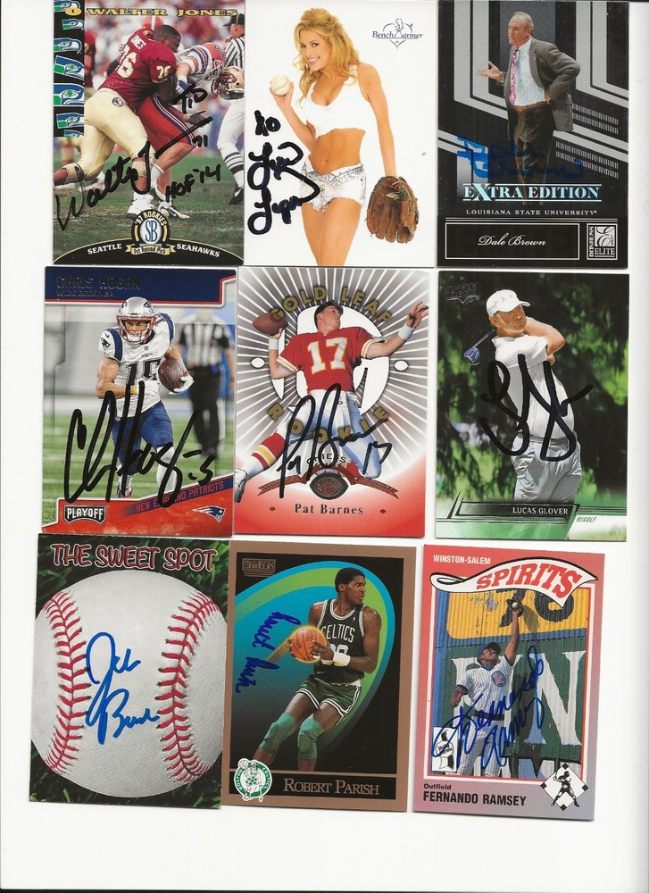 ASSORTED   PEOPLE     9   CARD   AUTOGRAPHED   LOT