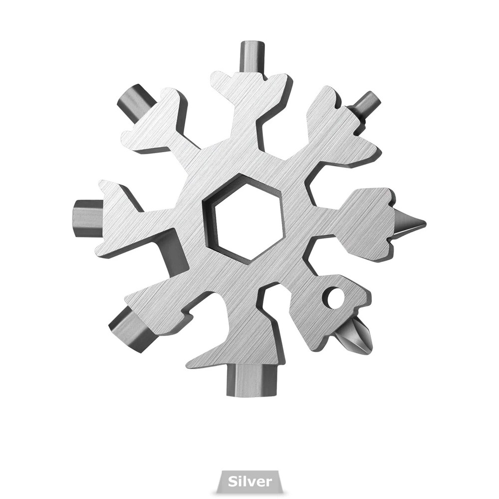 18-in-1 multi-function tool kit- Allen Wrench. Phillips, Flat head-SNOWFLAKE