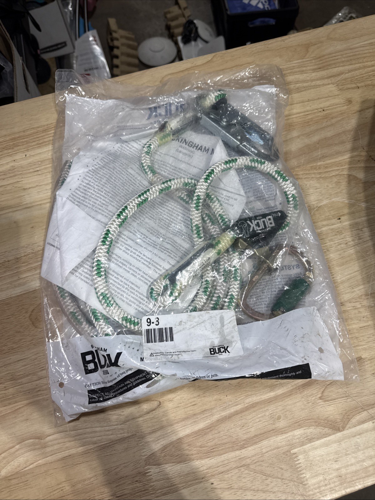 Buckingham Buck 9-8 Safety Fall Lanyard 8 Foot NEW Unused Old Stock