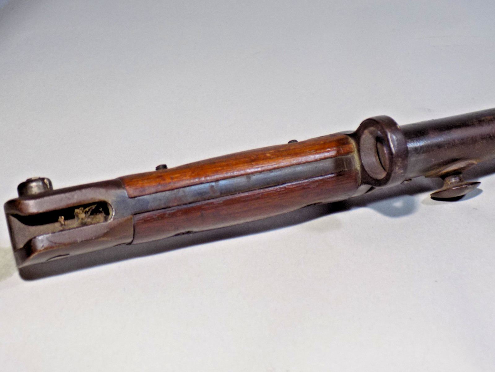 A++ P1907/7907 British Crown-Sanderson Enfield WW1 Bayonet W/Mk1 LeatherScabbard