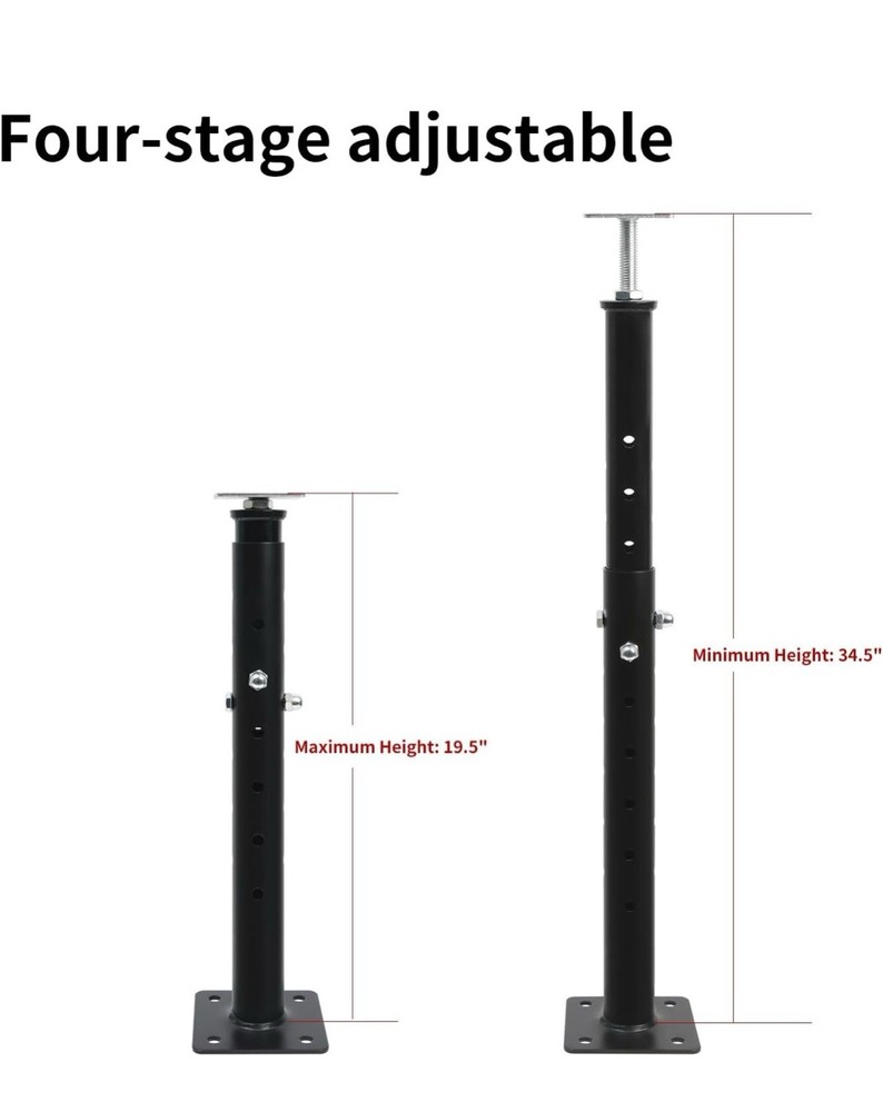 19.5"-34.5" Height Range Adjustable House Floor Jacks Post Pole for Leveling 18