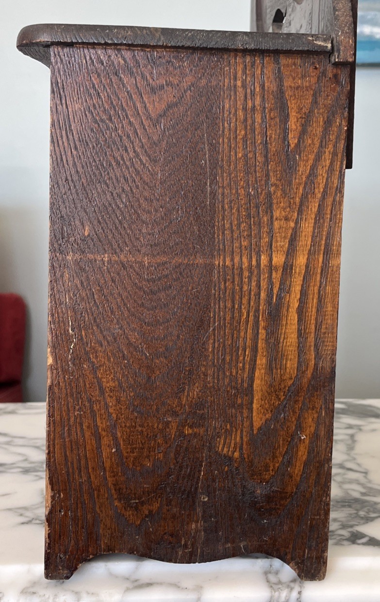 Antique Doll Size Wood Dresser With Brass Handles And Mirror Salesman Sample?