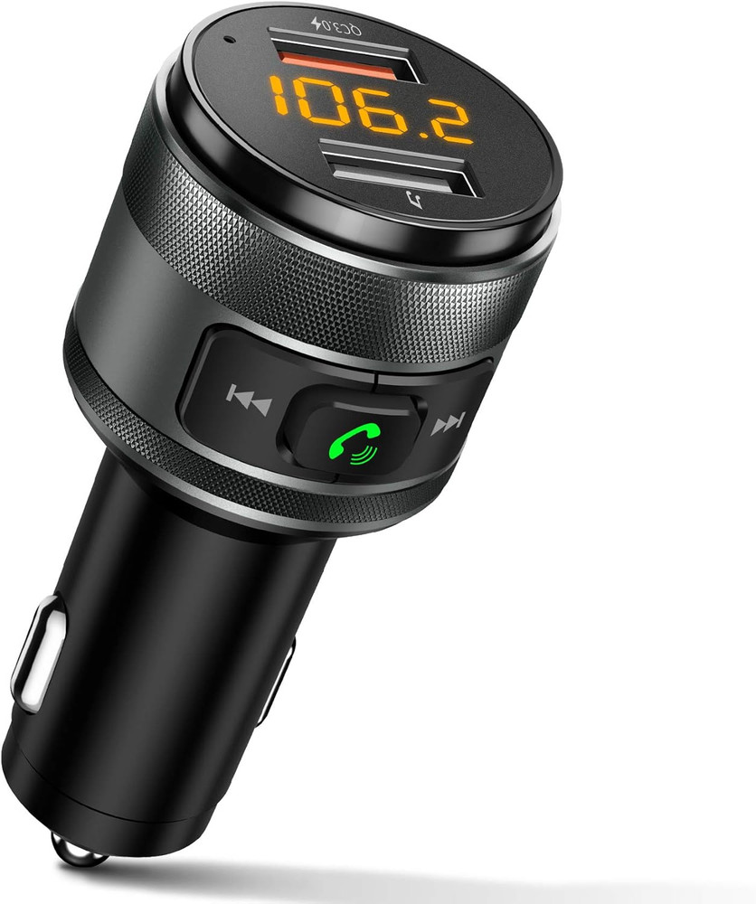 Bluetooth 5.3 FM Transmitter for Car, 3.0 Wireless Bluetooth FM Radio Adapter Mu