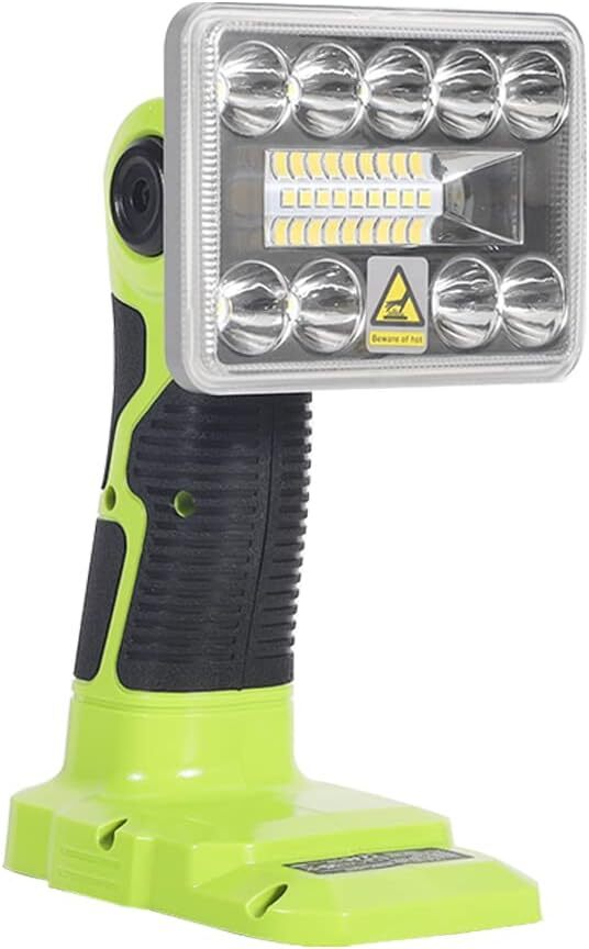 Cordless LED Work Light for Ryobi 18V Li-Ion Battery Handheld Jobsite Light 9W