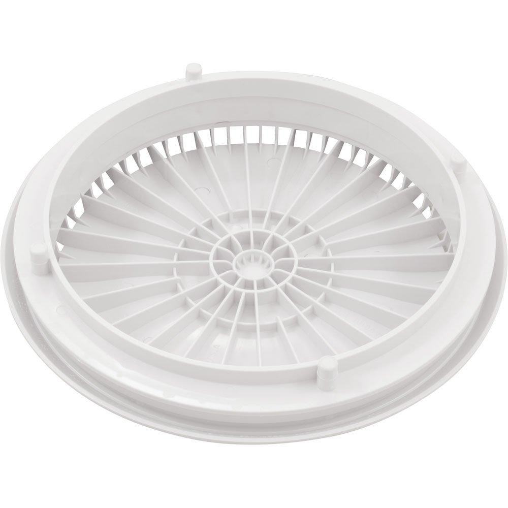 Aquastar 10 inch Anti-Entrapment Cover with Solid Riser Mud Frame, White