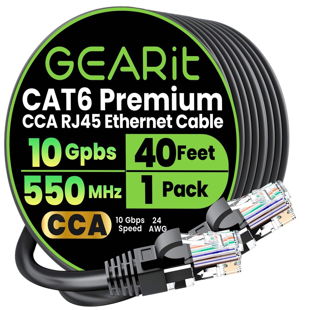 Ethernet Cable Cat 6 RJ45 CCA Network Internet Cable UTP Black