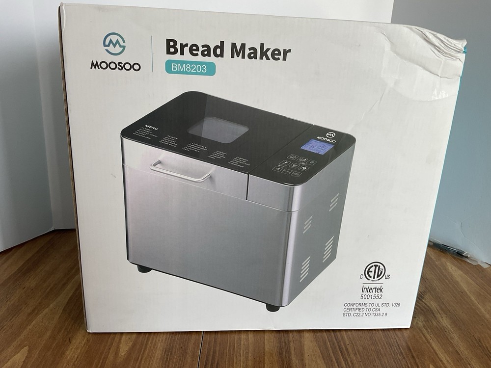 Moosoo BM8202 25 In 1 2lb Programmable Bread Machine Maker Digital Touch NEW