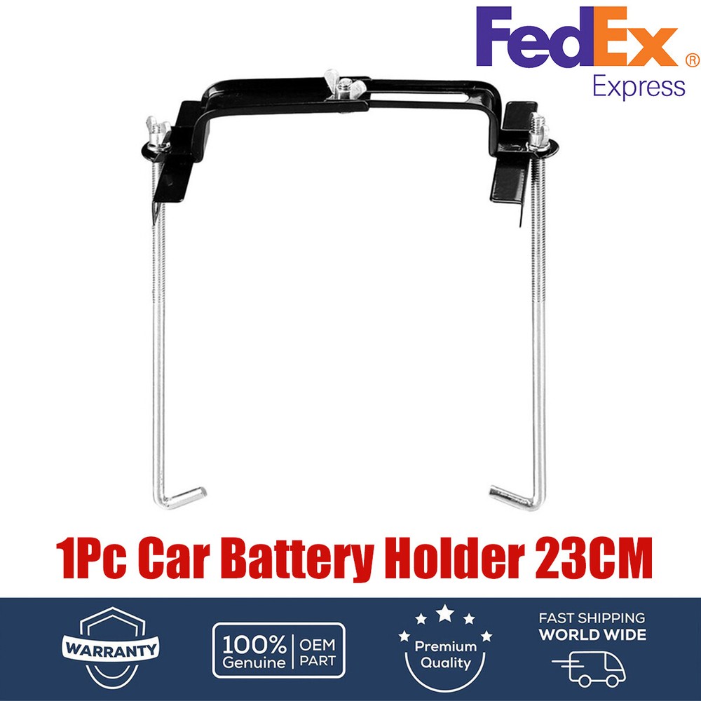 Car Storage Battery Holder Hold Down Adjustable Stabilizer Metal Bracket 23cm