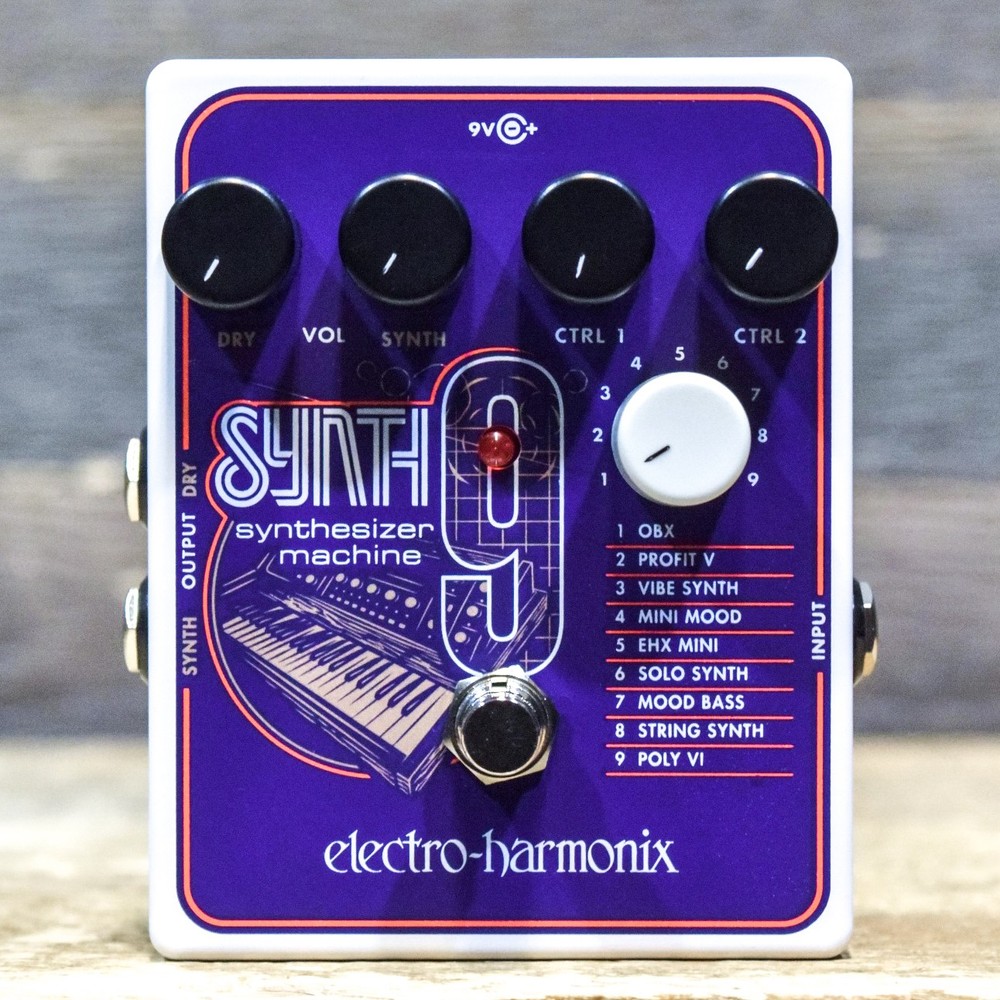Electro-Harmonix SYNTH9 Synthesizer Machine 9-Preset Synth Emulator Effect Pedal